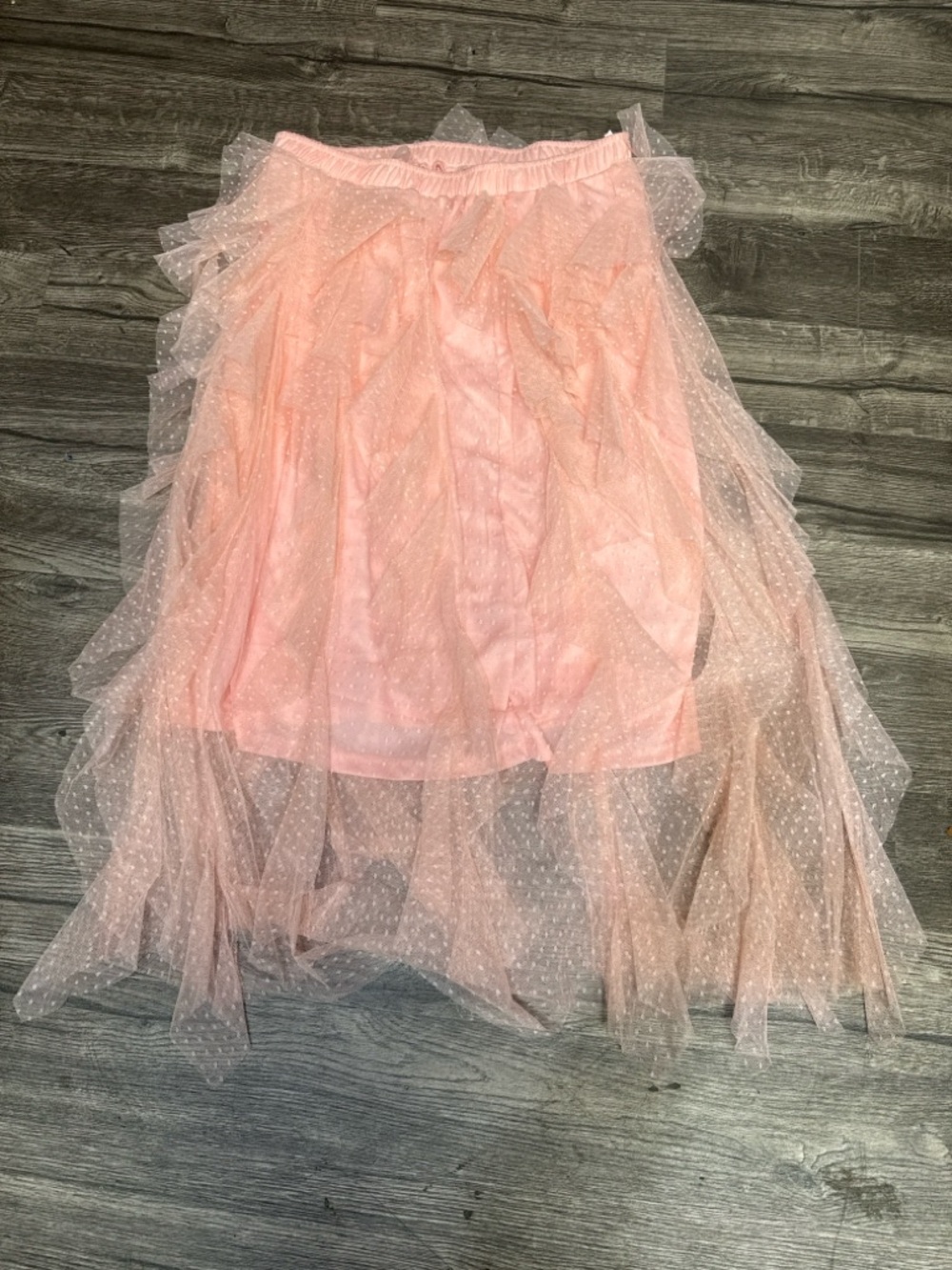 Live 4 Truth Blush Pink Layered Tulle Midi Skirt - Picture 5 of 6